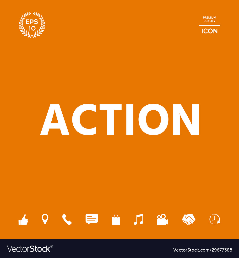 Action button symbol graphic elements