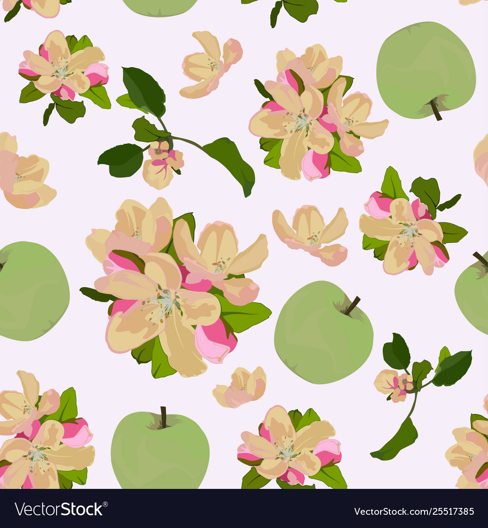 Apple Blossom Spring Pattern