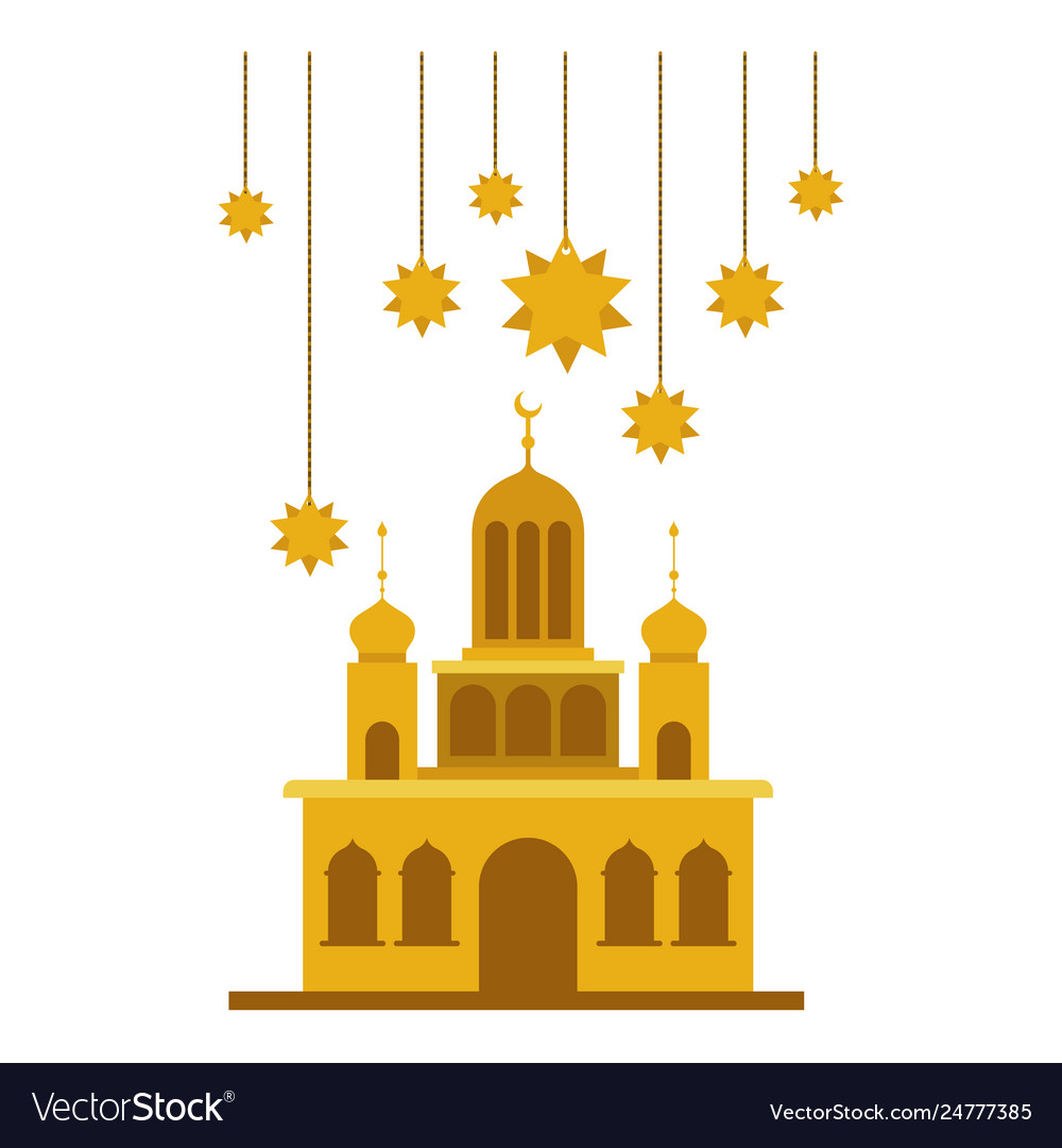 Arabic castle with moon and decoration hanging