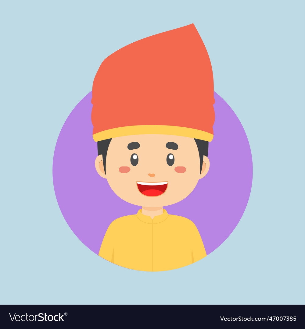 Avatar of a south sulawesi indonesian character Vector Image