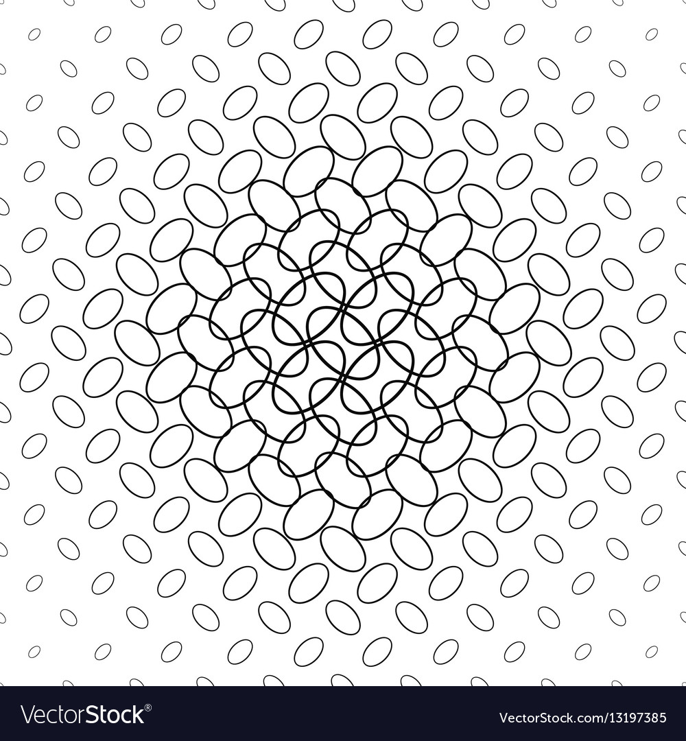 Black and white diagonal ellipse pattern