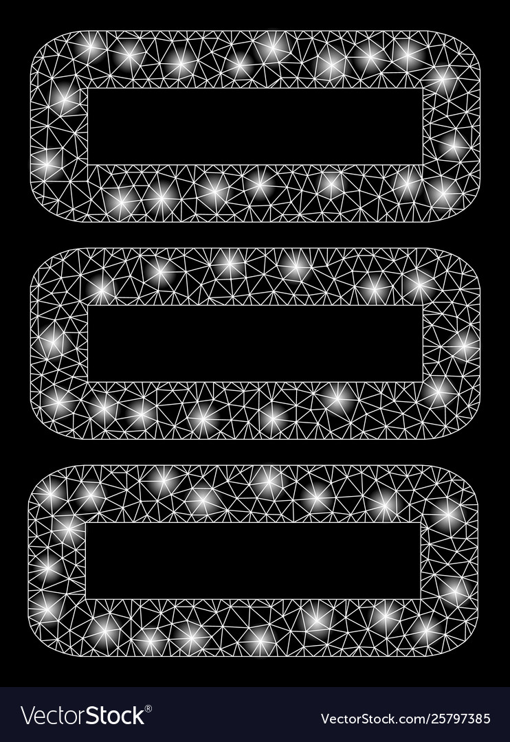Bright mesh wire frame database with flare spots Vector Image Bright mesh wire frame database with flare spots