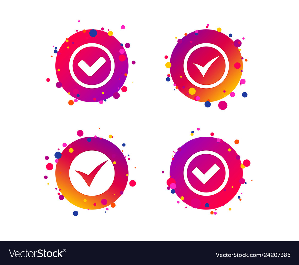 Check signs checkbox confirm icons