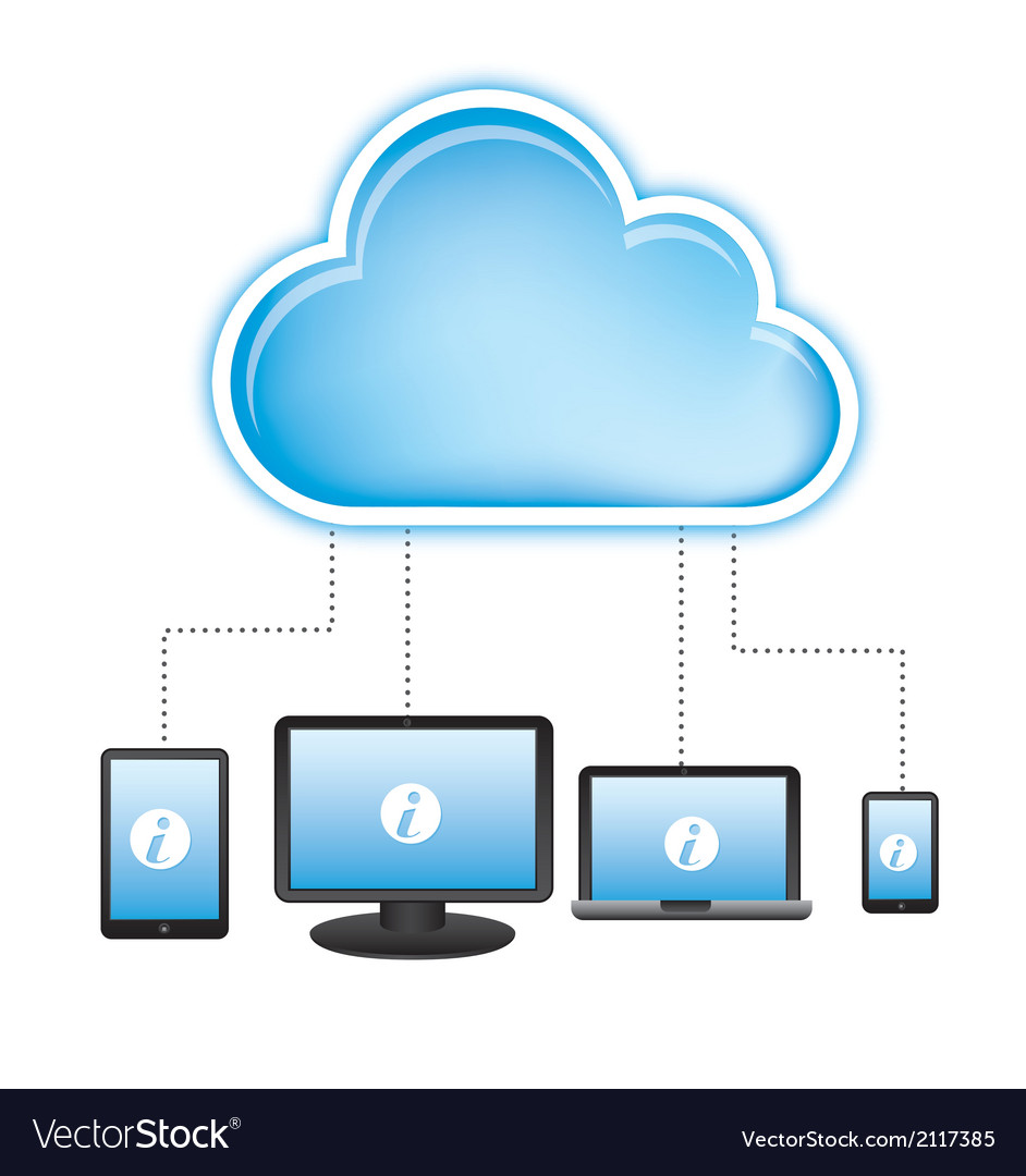 Cloud computing design over white background