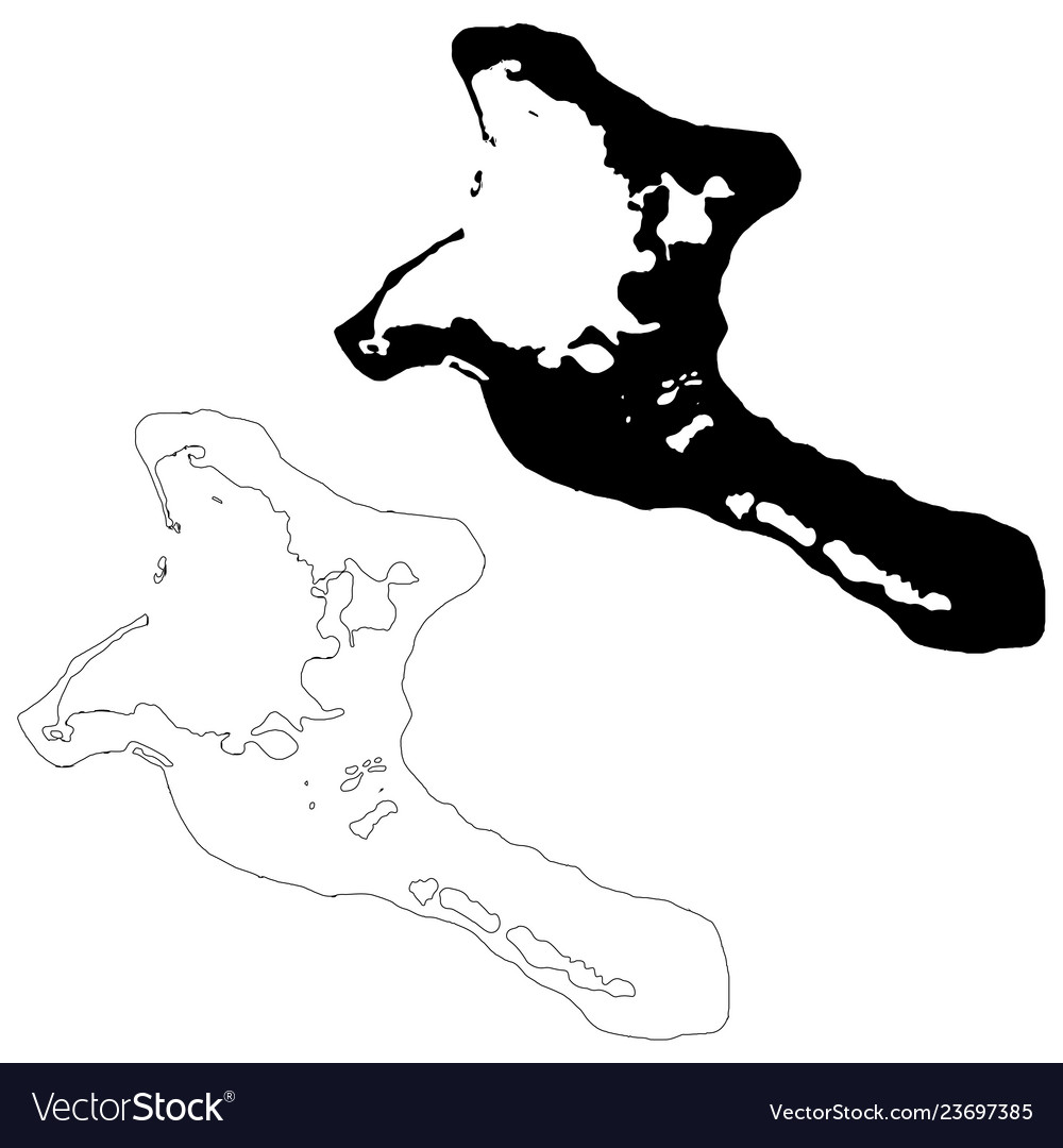 Map kiribati isolated black