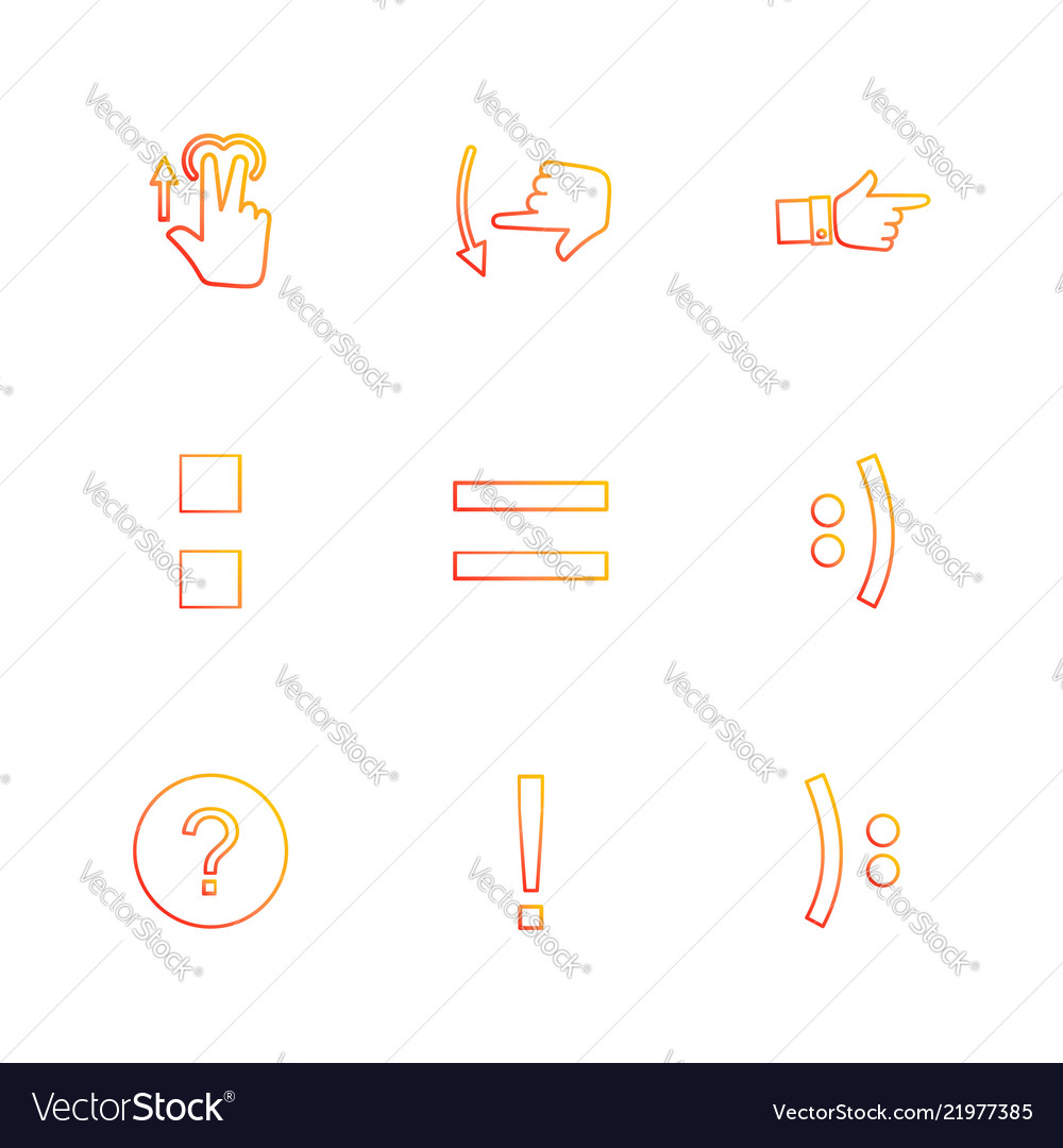 Maths emoji equals hands pointer arrows