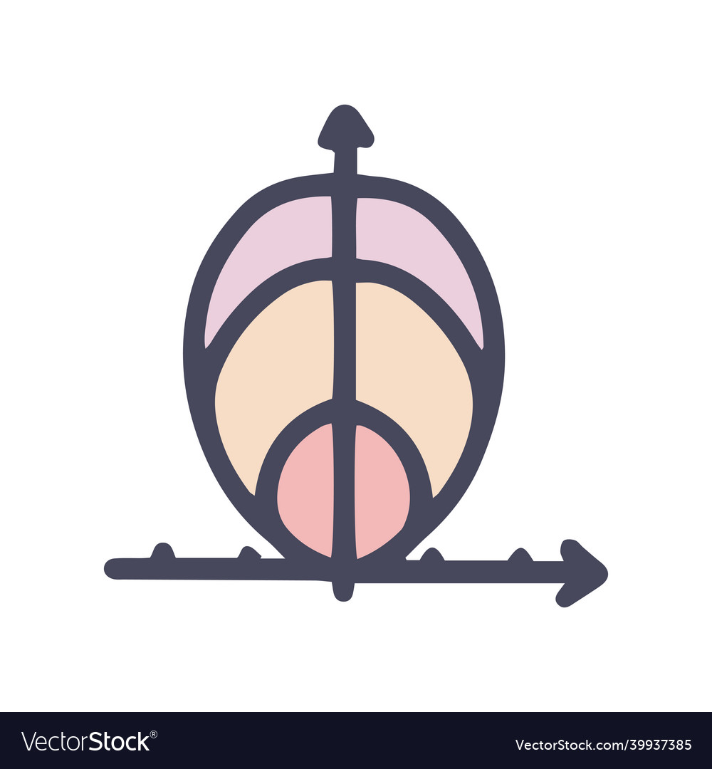 Polar graph color doodle simple icon vector image Polar graph color doodle simple icon