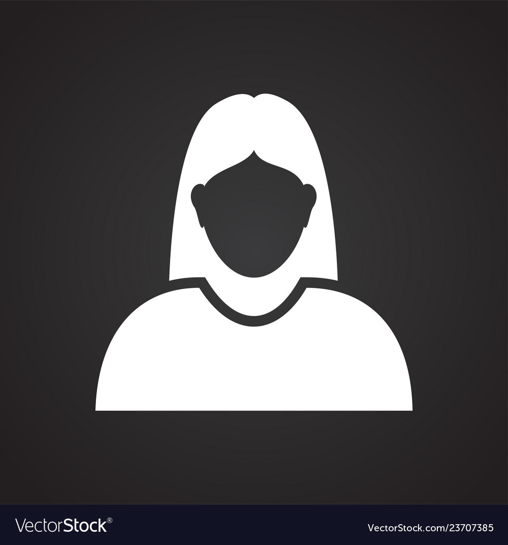 Profile icon on black background for graphic Vector Image