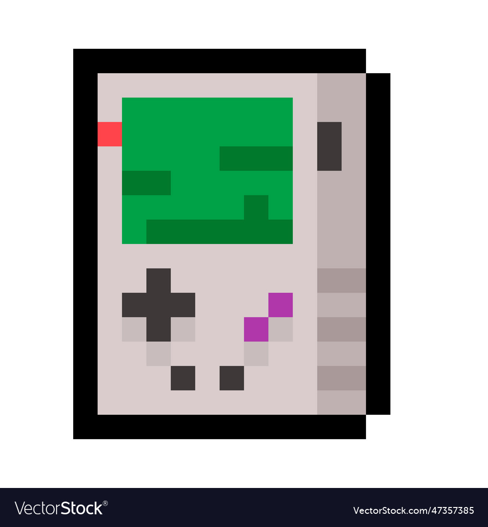 Retro 8 bit handheld gaming device - isolated Vector Image