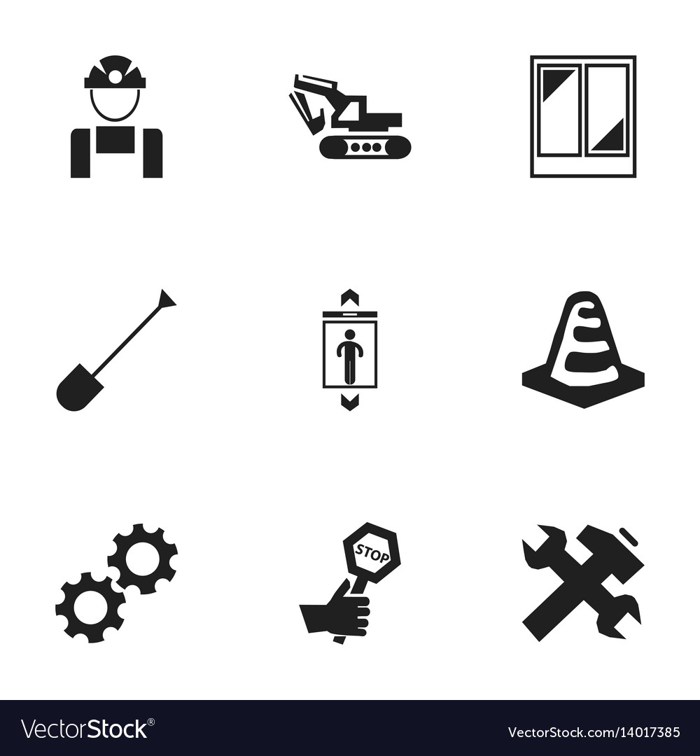 Set of 9 editable structure icons includes