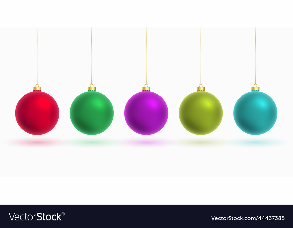 Set of isolated xmas bauble icon design