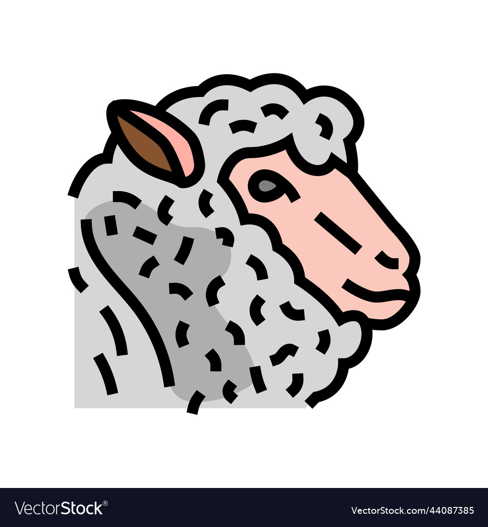 Sheep animal zoo color icon