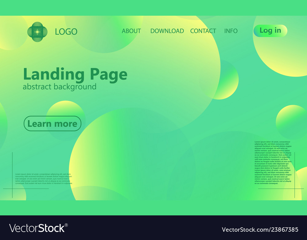 Website landing page geometric minimal design Vector Image Website landing page geometric minimal design
