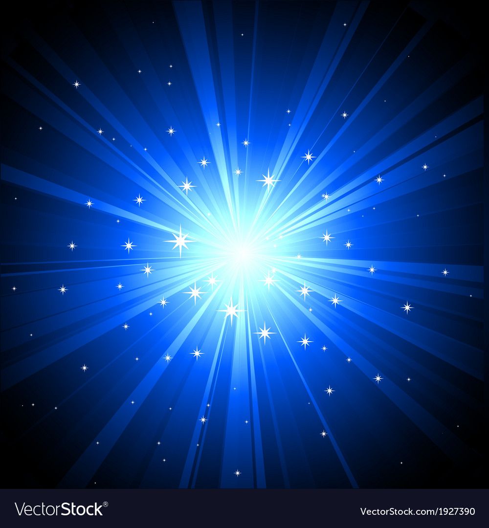 Abstract magic blue light background Royalty Free Vector