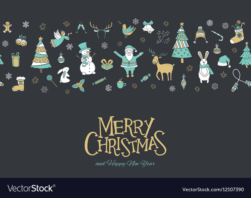 Christmas pattern banner grey