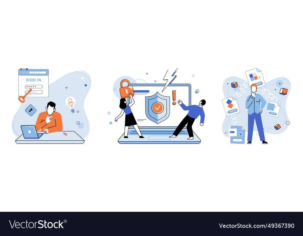 Database security tech professionals play crucial Vector Image