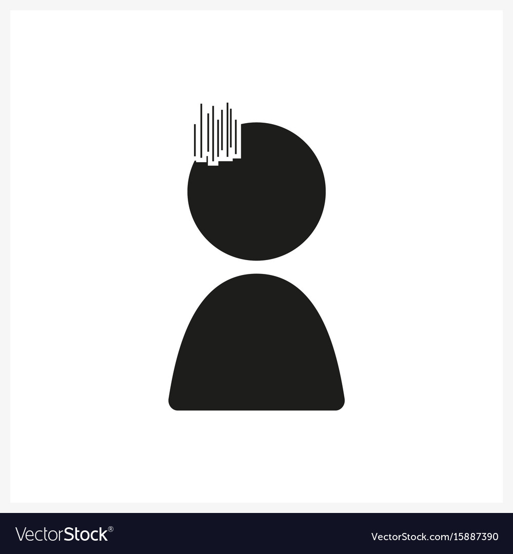 Vetor de Emotion anime icon sad in simple black design do Stock