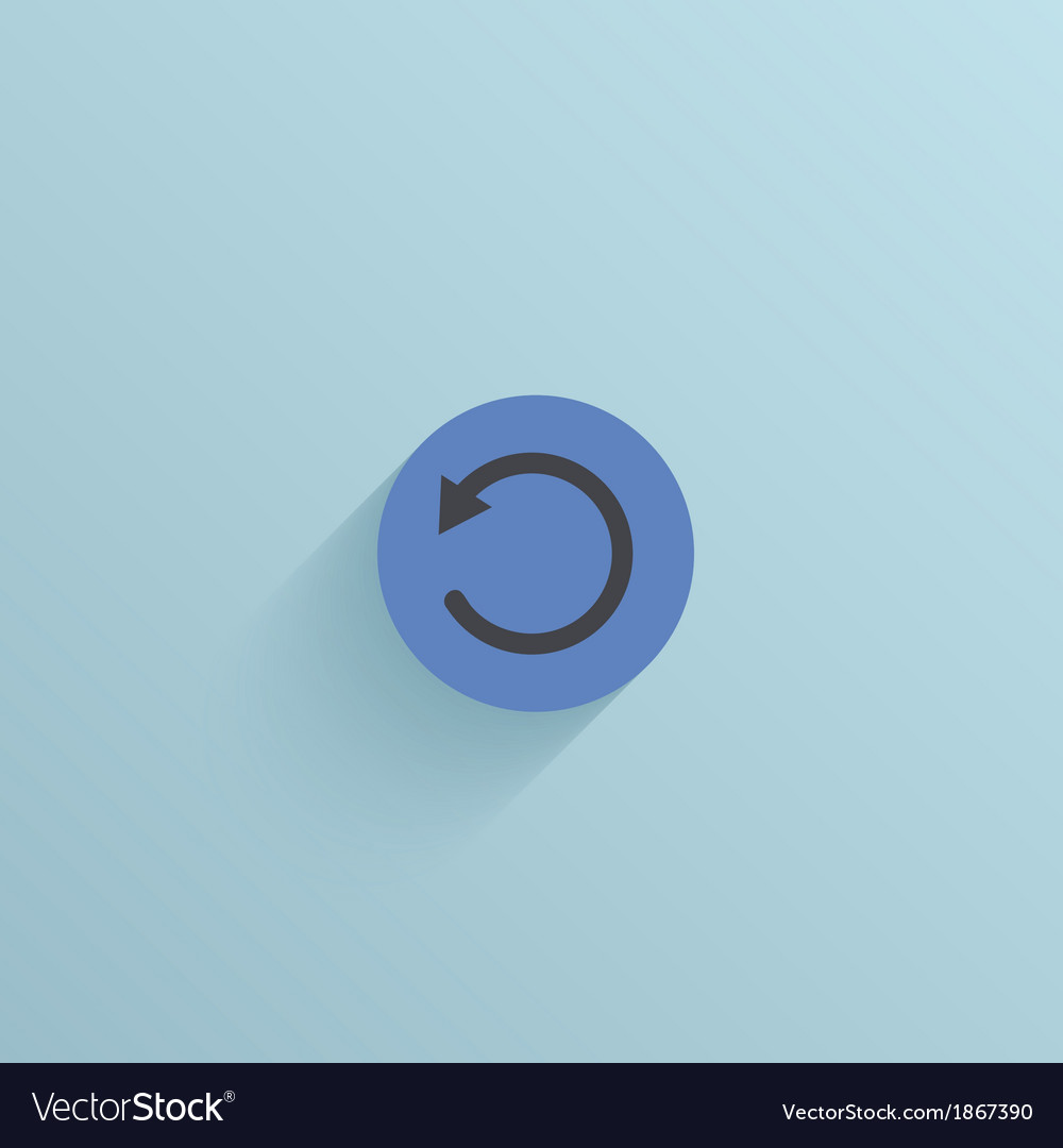 Flat circle icon on blue background eps10