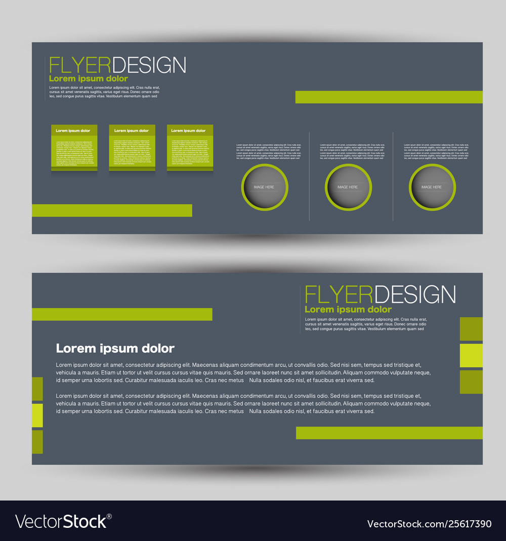 Flyer banner or web header template set