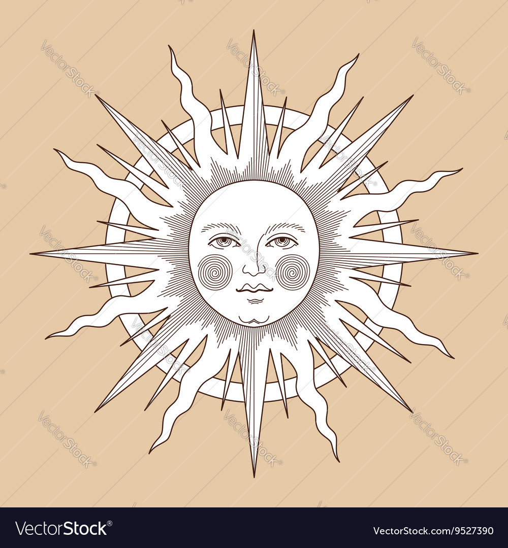 Heraldic sun ring Royalty Free Vector Image - VectorStock