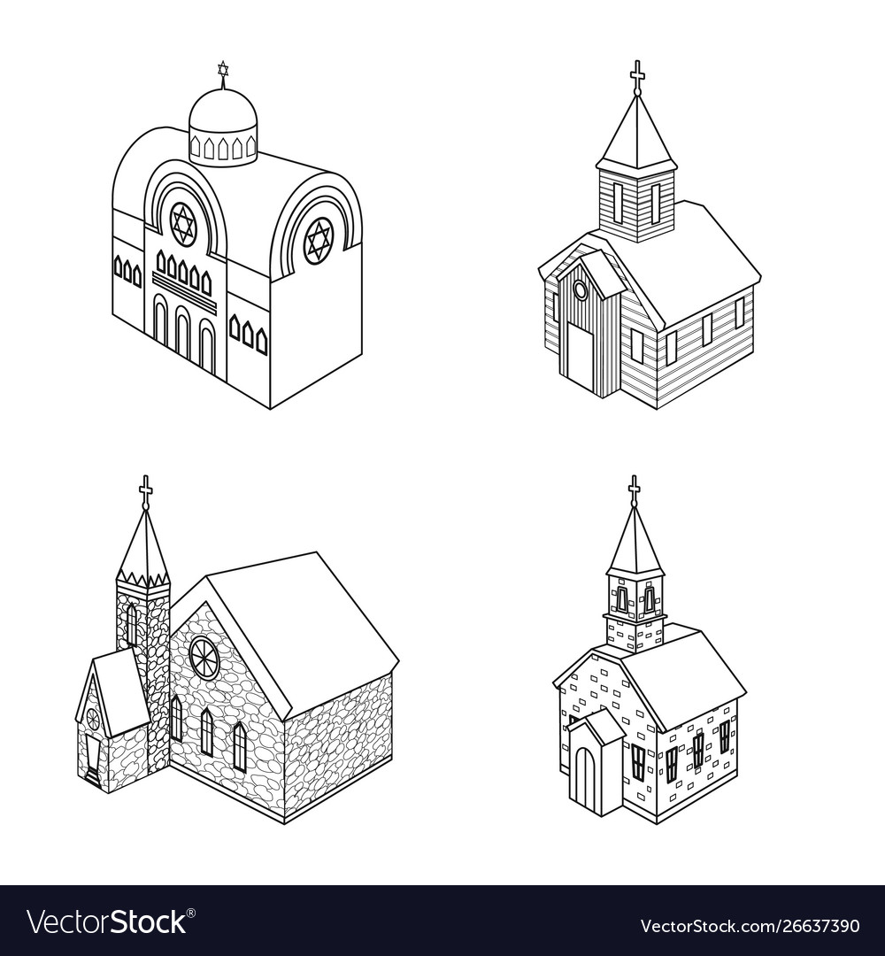 Isolated object architecture and building icon
