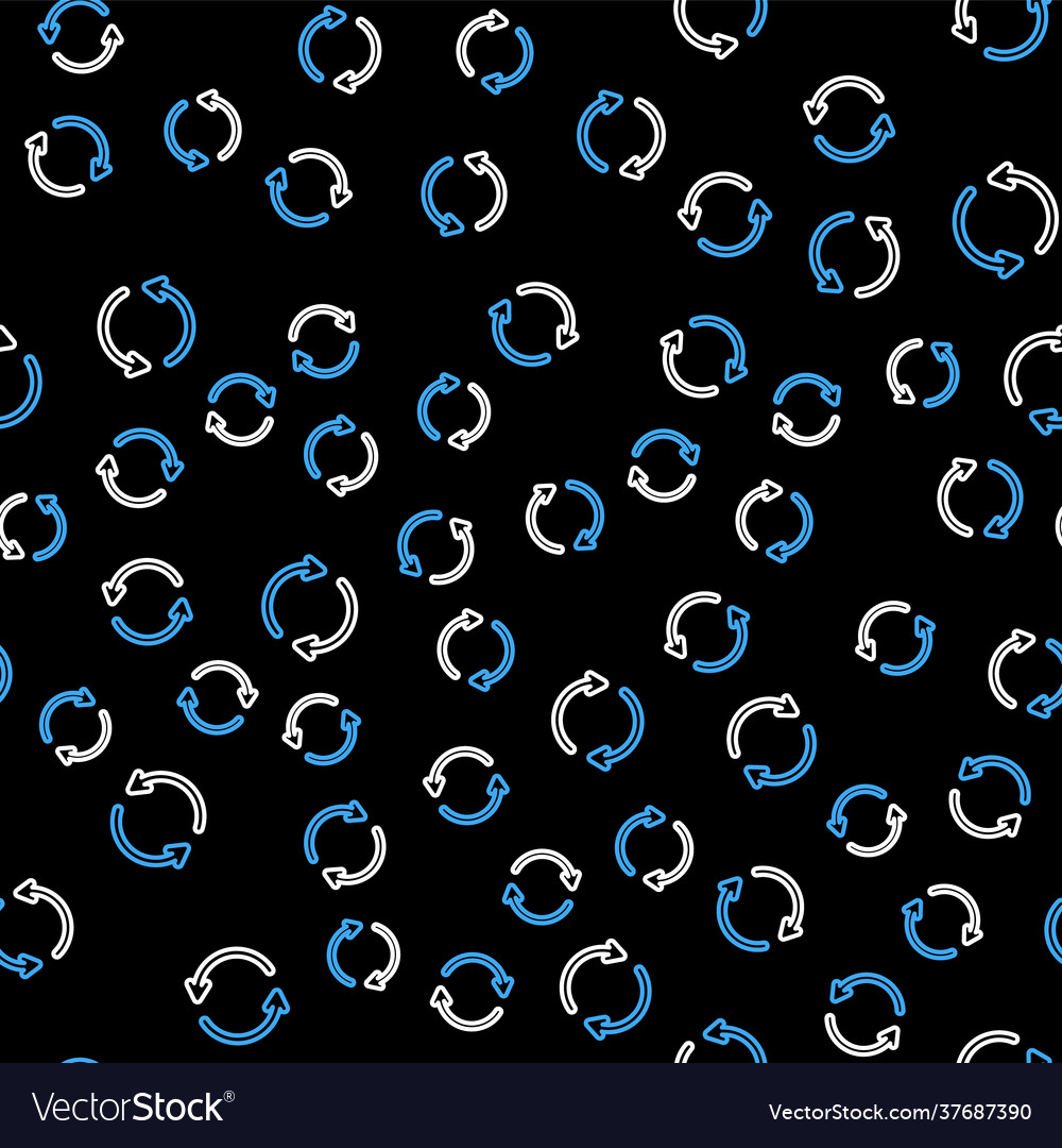 Line refresh icon isolated seamless pattern
