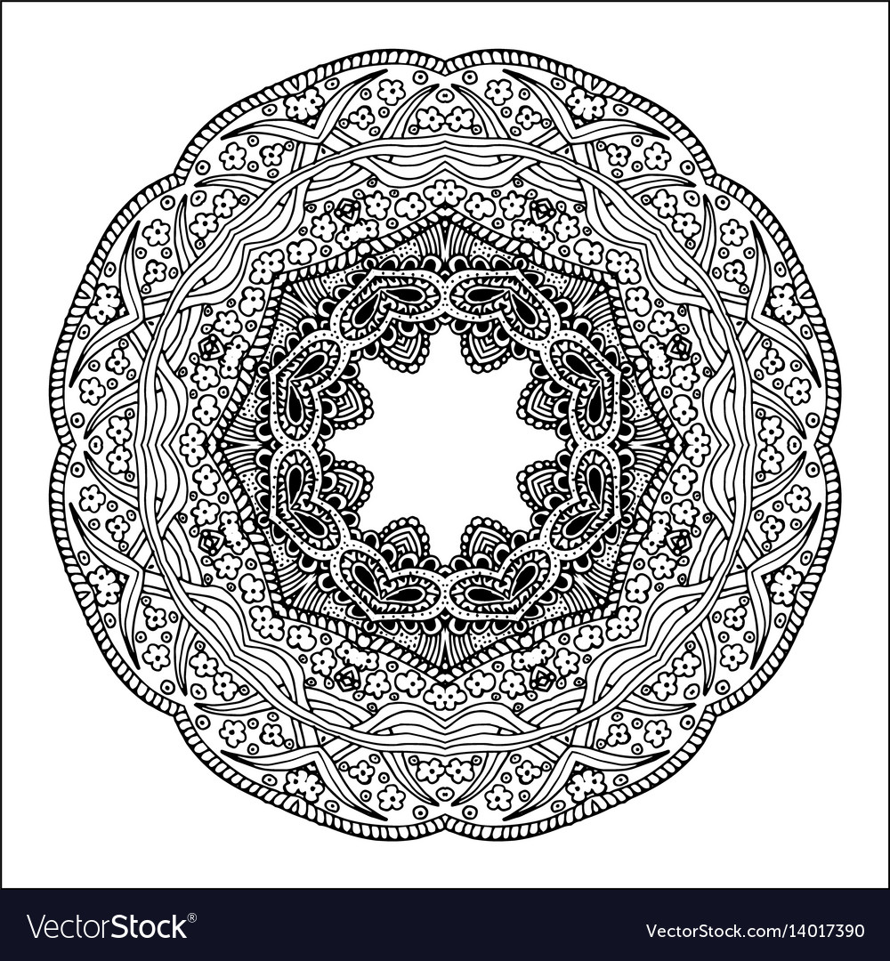 Mandala ethnic decorative round element hand