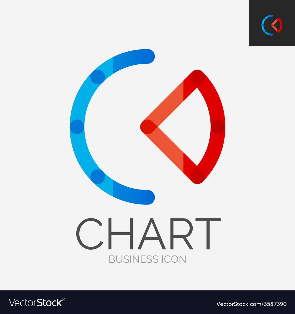 Minimal line design logo chart graph icon