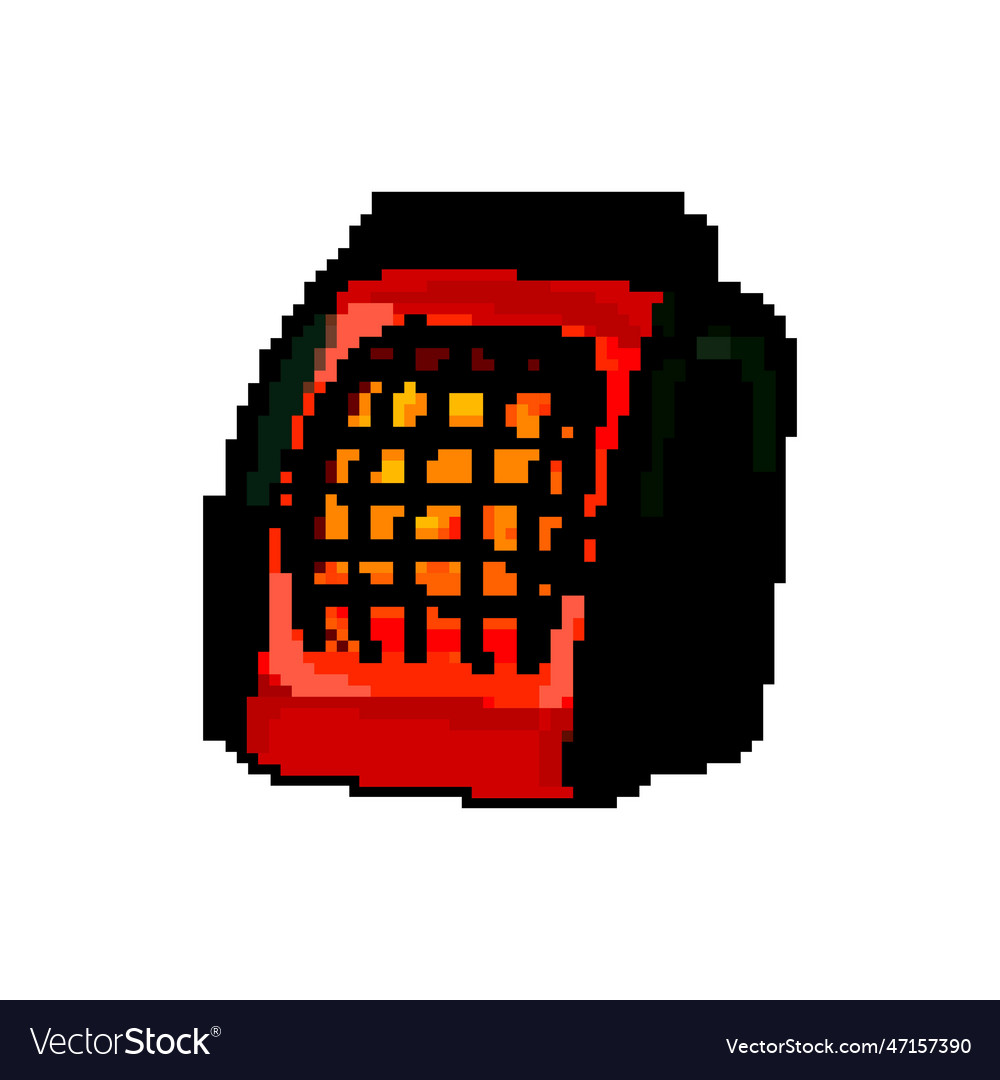 Outdoor heater gas game pixel art Royalty Free Vector Image