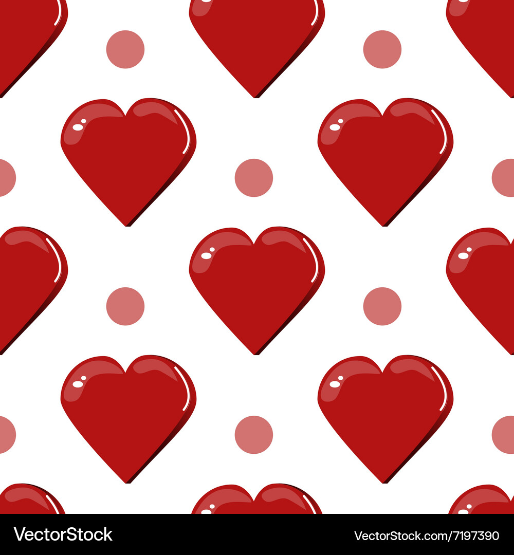 Seamless pattern with heart Royalty Free Vector Image