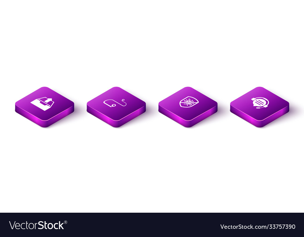 Set isometric upload inbox route location stop Vector Image Set isometric upload inbox route location stop