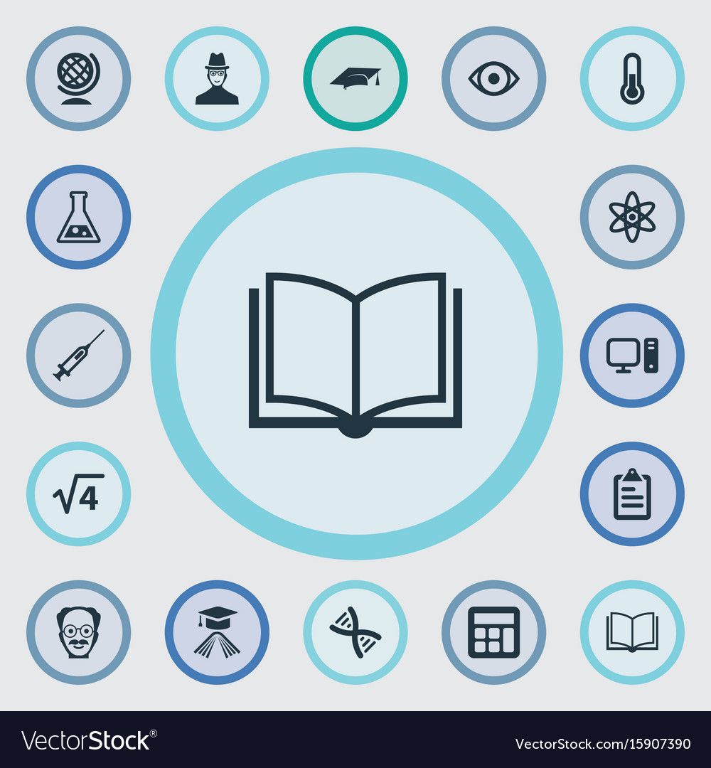 Set of simple science icons