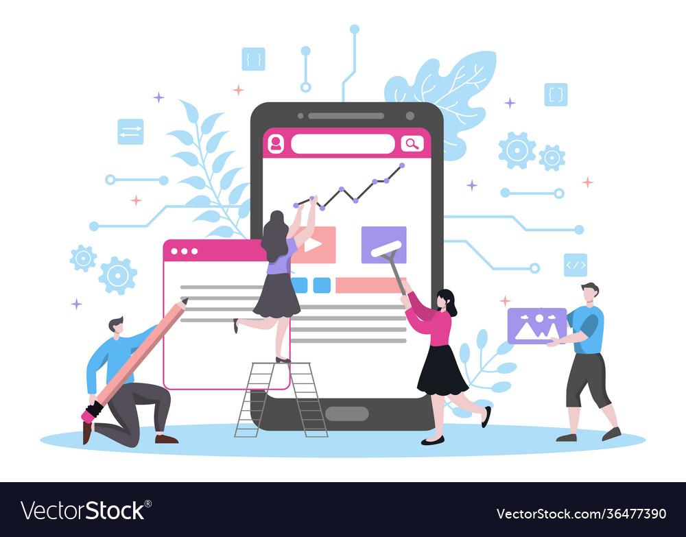 Web-Entwicklung Wohnung für Webseiten-Programmierung Vector Image Web-Entwicklung Wohnung für Webseiten-Programmierung