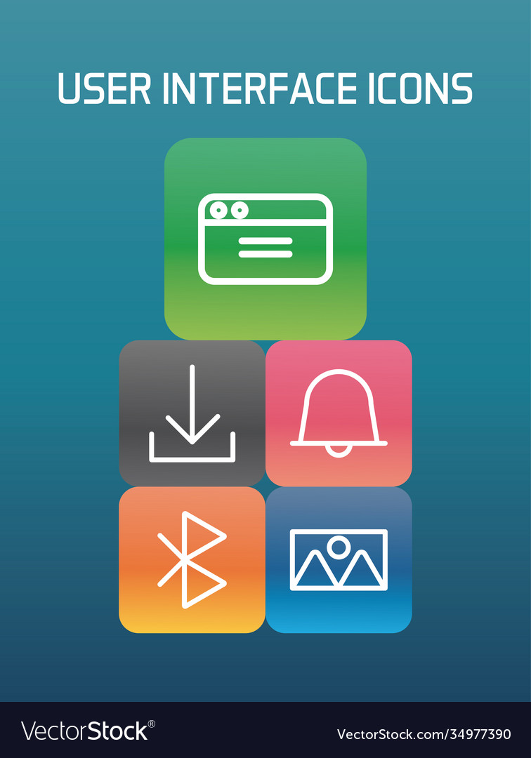 Wifi signal with interface set block gradient vector image Wifi signal with interface set block gradient