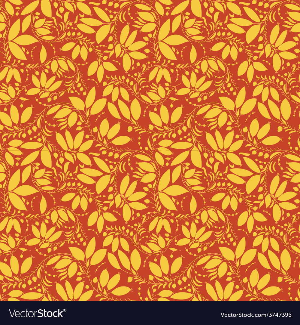 Barberry seamless pattern silhouette of berry Vector Image