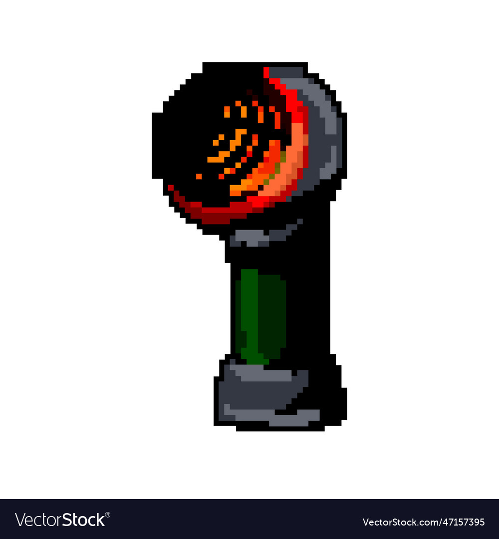 Burner heater gas game pixel art Royalty Free Vector Image