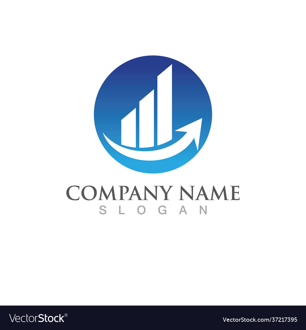 Business finance logo template Royalty Free Vector Image