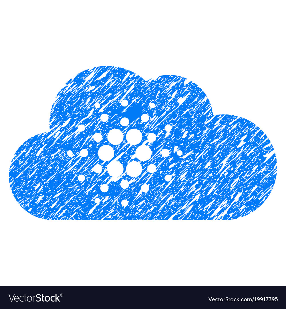 Cardano cloud icon grunge watermark