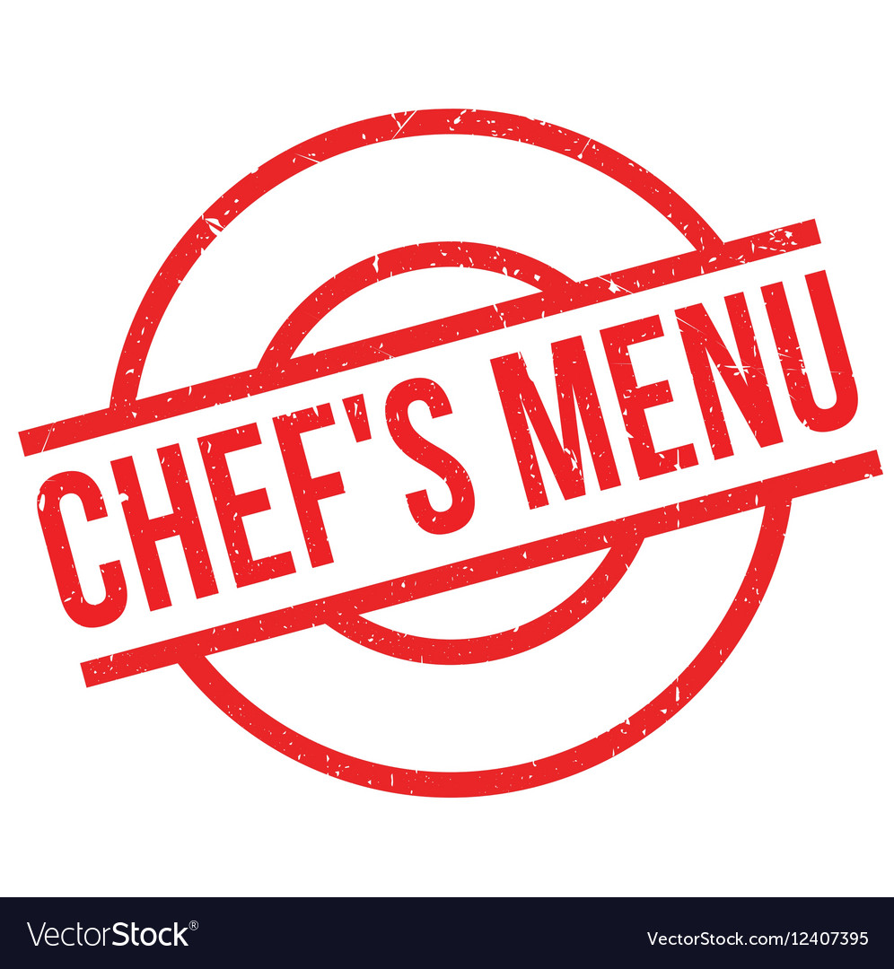 Chef menu rubber stamp