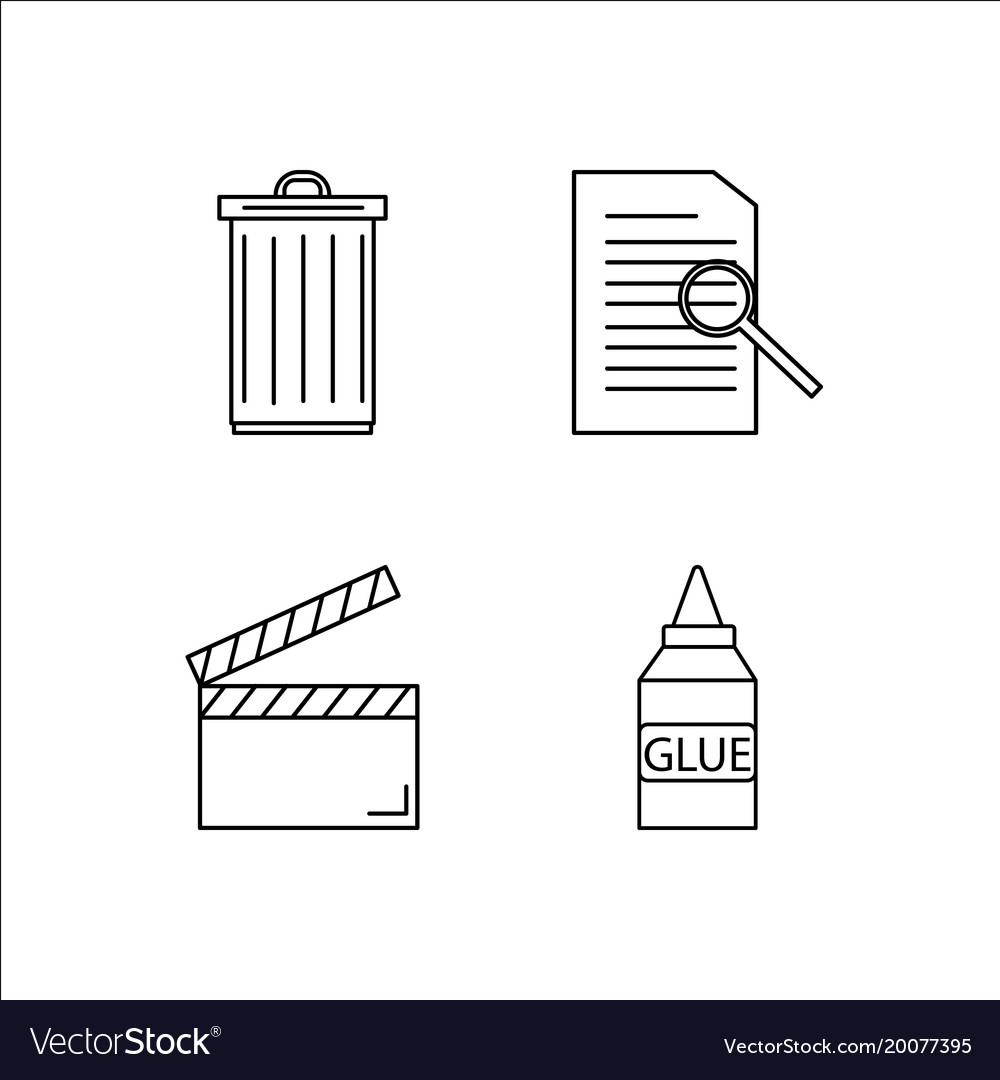 Design and studio simple linear icon setsimple