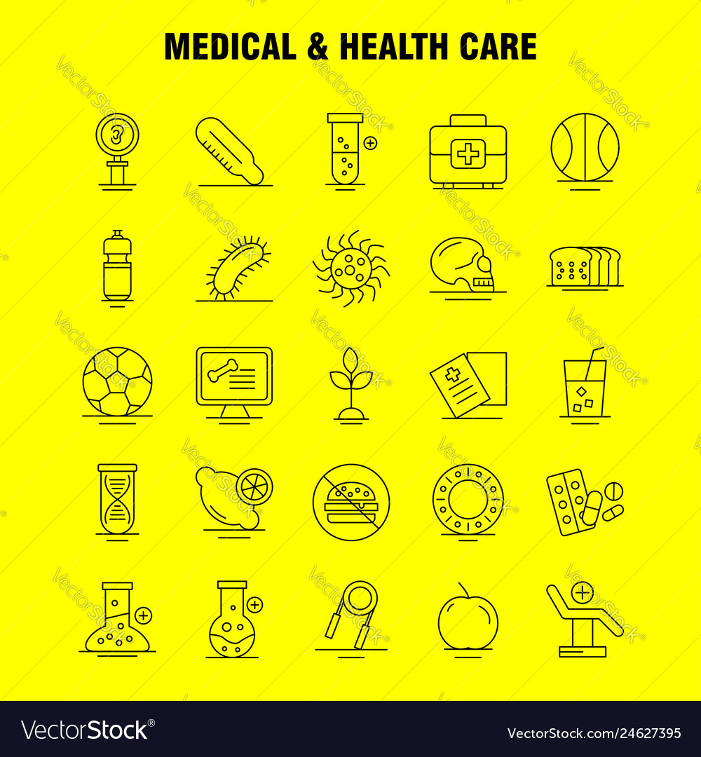 Medical and health care line icon for web print