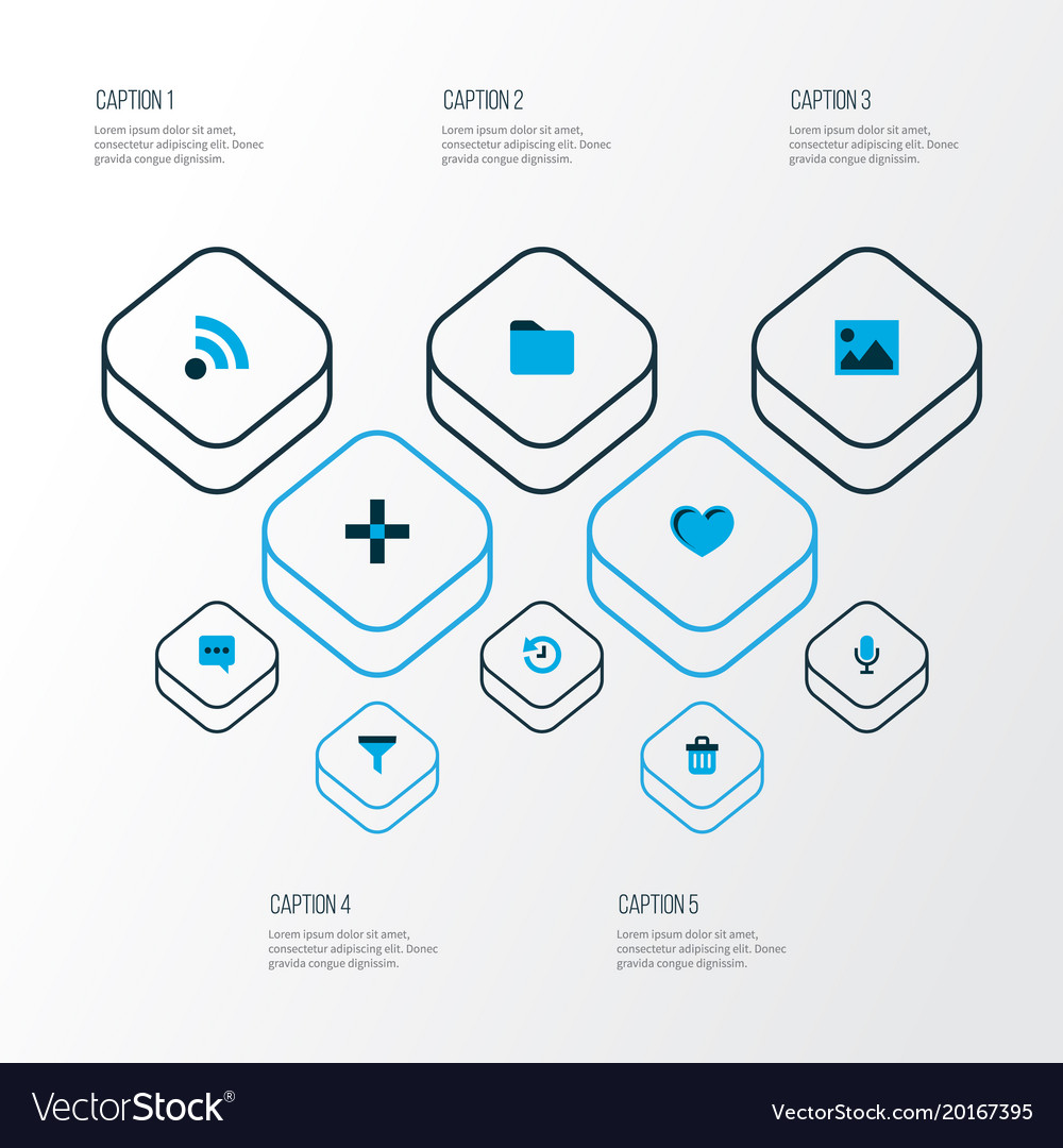 Modern User Icons Set - Feed, Filter, Folder
