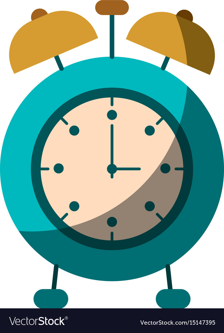 Realistic colorful shading image of alarm clock