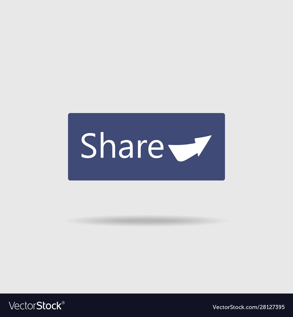 Share button icon on gray isolated background