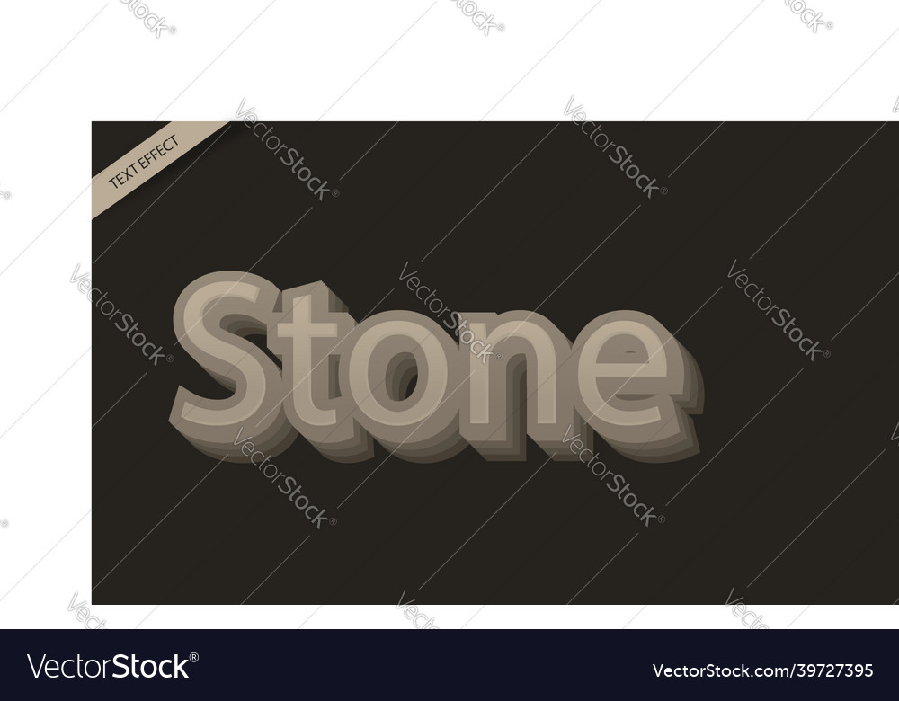 Stone color text effect design