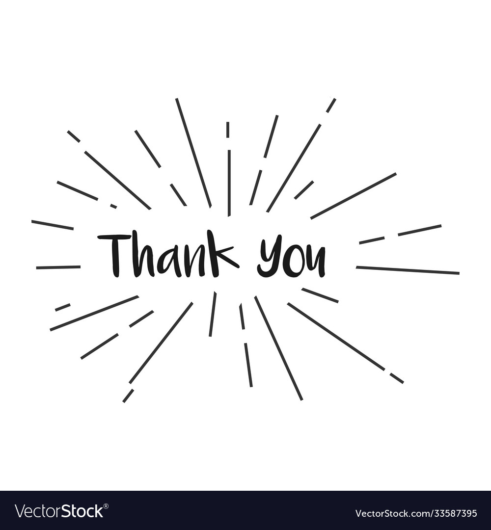 Thank you template design Royalty Free Vector Image