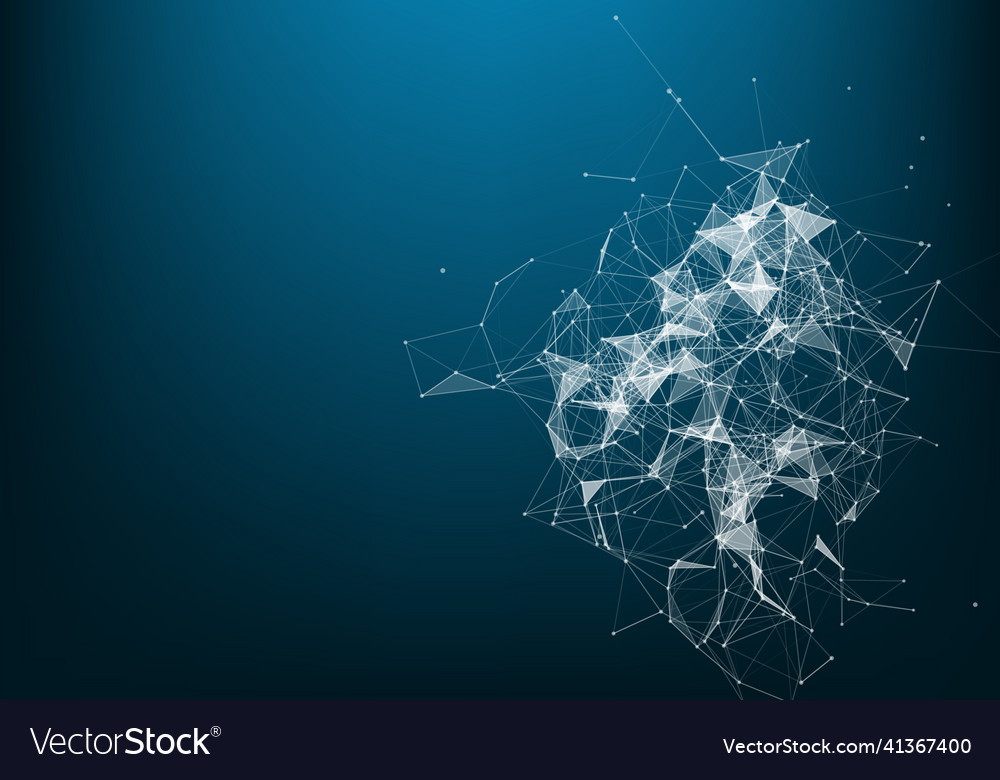 Abstract particles and lines plexus effect vector image Abstract particles and lines plexus effect