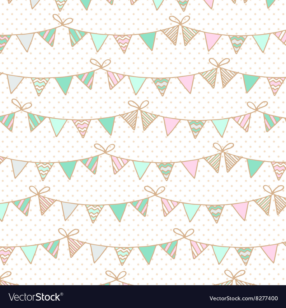 Background with garlands of flags for children Vector Image