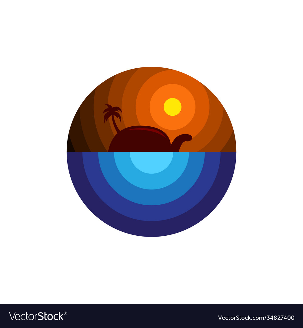 Beach logo modern concept design