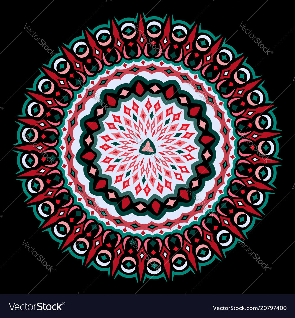 Beautiful round pattern vector image Beautiful round pattern